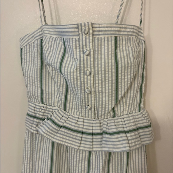 Tuckernuck Striped Midi Dress in White and Green - Picture 5 of 10